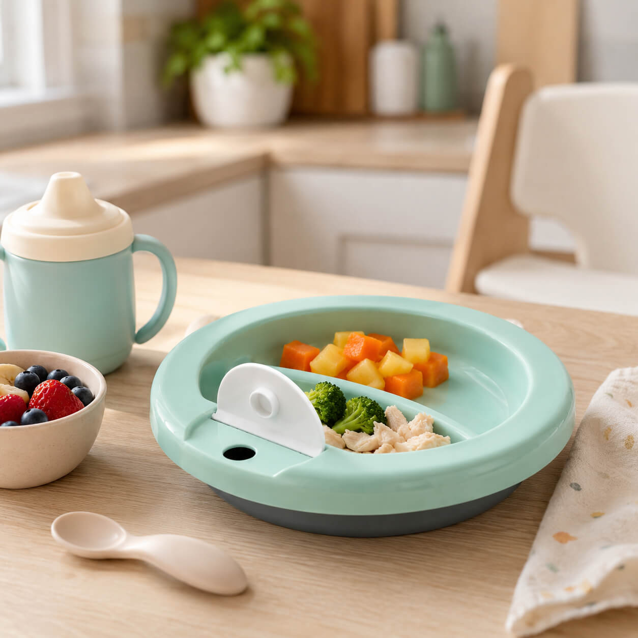 Micasa Thermal Baby Warming Plate Green – BPA-Free